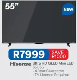 OK Furniture Hisense Ultra HD QLED Mini LED 55U6S offer