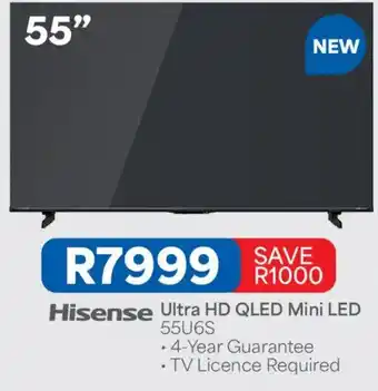 Hisense Ultra HD QLED Mini LED 55U6S