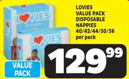 Usave Lovies Disposable Nappies offer