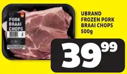 Usave UBRAND FROZEN PORK BRAAI CHOPS offer