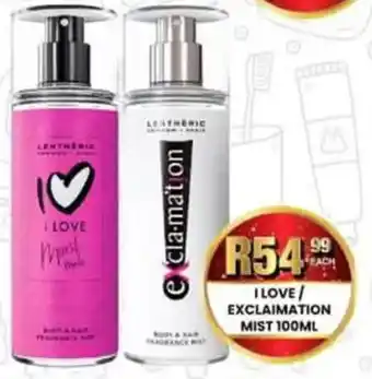 Take 'n Pay I LOVE / EXCLAMATION MIST offer