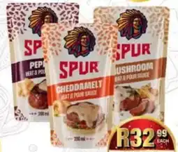 Take 'n Pay SPUR CHEDDAMELT HEAT & POUR SAUCE offer