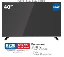OK Furniture Panasonic 40" QLED TV offer