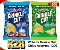 Take 'n Pay Willards Crinkle Cut Chips Assorted offer