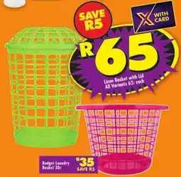 Shoprite Linen Basket with Lid offer