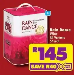 Shoprite Rain Dance Wine All Variants offer