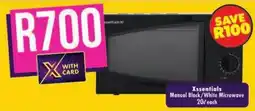 Shoprite Xessentials Manual Black/White Microwave offer