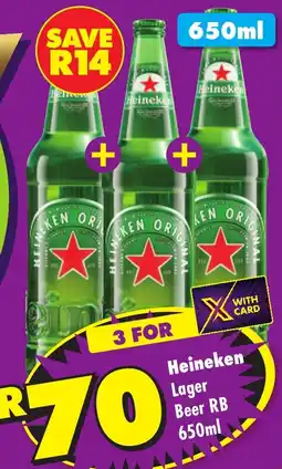 Shoprite Heineken Lager Beer RB offer
