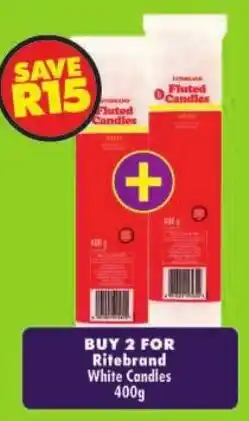 Shoprite Ritebrand White Candles offer
