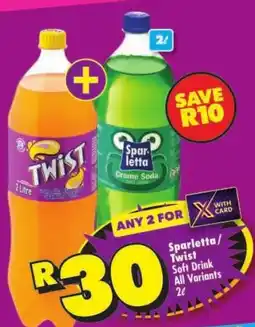Shoprite Sparletta / Twist Soft Drink offer
