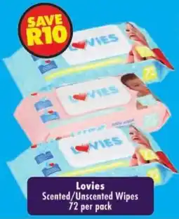 Shoprite Lovies Scented/Unscented Wipes offer
