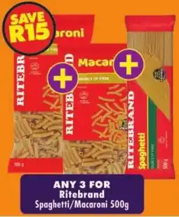 Shoprite Ritebrand Spaghetti/Macaroni offer
