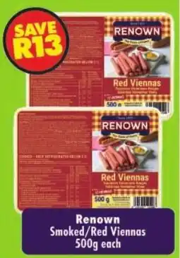 Shoprite Renown Smoked/Red Viennas offer