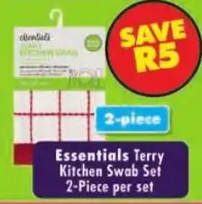 Shoprite Essentials Terry Kitchen Swab Set offer