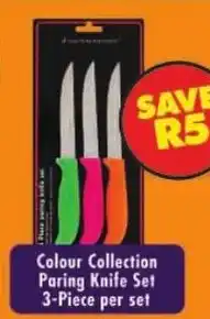 Shoprite Colour Collection Paring Knife Set offer