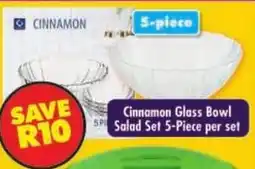 Shoprite Cinnamon Glass Bowl Salad Set offer