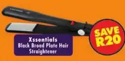 Shoprite Xsentials Black Broad Plate Hair Straightener offer
