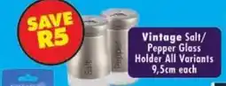 Shoprite Vintage Salt/Pepper Glass Holder offer
