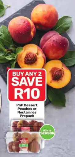Pick n Pay Hypermarket PnP Dessert Peaches or Nectarines Prepack offer