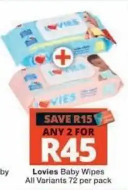 Checkers Lovies Baby Wipes offer