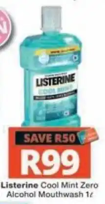 Checkers Listerine Cool Mint Zero Alcohol Mouthwash offer