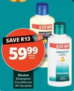 Checkers Revlon Shampoo/Conditioner offer