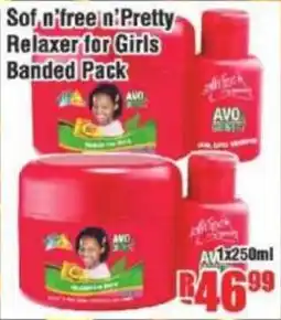 Devland Cash And Carry Sof n'free n'Pretty Relaxer for Girls Banded Pack AVO offer