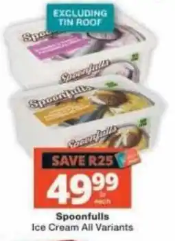 Checkers Spoonfulls Ice Cream All Variants offer