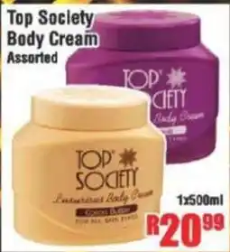 Devland Cash And Carry Top Society Body Cream Assorted offer
