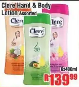 Devland Cash And Carry Cleere Hand & Body Lotion Assorted offer