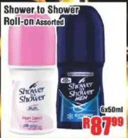 Devland Cash And Carry Shower to Shower Roll-on Assorted offer