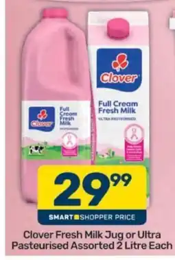 Pick n Pay Clover Fresh Milk Jug or Ultra Pasteurised Assorted offer