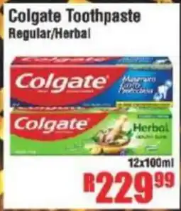 Devland Cash And Carry Colgate Toothpaste Regular/Herbal offer