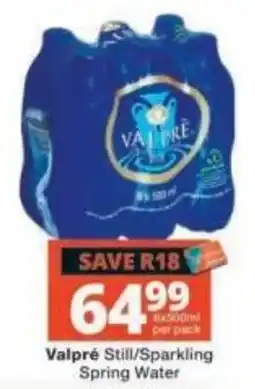 Checkers Valpré Still/Sparkling Spring Water offer