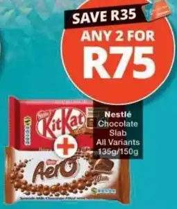 Checkers Nestlé Chocolate Slab offer