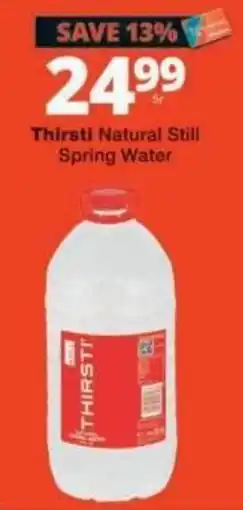 Checkers Thirsti Natural Still Spring Water offer