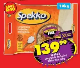 Shoprite Spekko Long Grain Parboiled White Rice offer