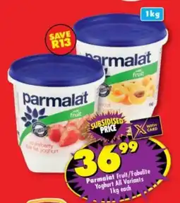 Shoprite Parmalat Fruit/Yoghurt offer