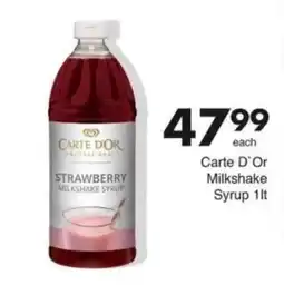 Save Hyper Carte D'Or Milkshake Syrup offer