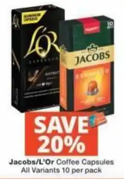 Checkers Jacobs/L'Or Coffee Capsules offer