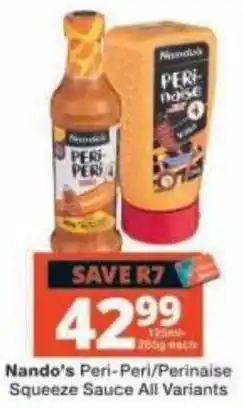 Checkers Nando's Peri-Peri Perinaise Squeeze Sauce offer