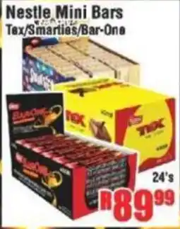 Devland Cash And Carry Nestle Mini Bars Tex/Smarties/Bar-One offer