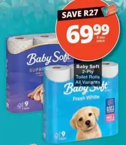 Checkers Baby Soft 2-Ply Toilet Rolls offer