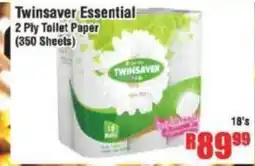 Devland Cash And Carry Twinsaver Essential 2 Ply Toilet Paper offer