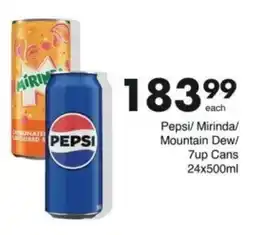 Save Hyper Pepsi/ Mirinda/ Mountain Dew/ 7up Cans offer
