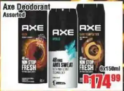 Devland Cash And Carry Axe Deodorant Assorted offer