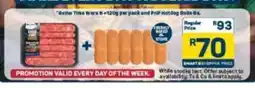 Pick n Pay Game Time Wors + PnP Hotdog Rolls offer
