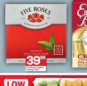 Pick n Pay Five roses tea offer
