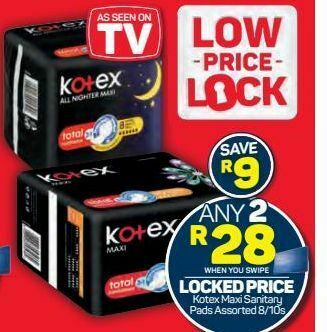 Pick n Pay Kotex sanitary pads 2 offer
