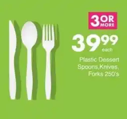 Save Hyper Plastic Dessert Spoons,Knives, Forks offer